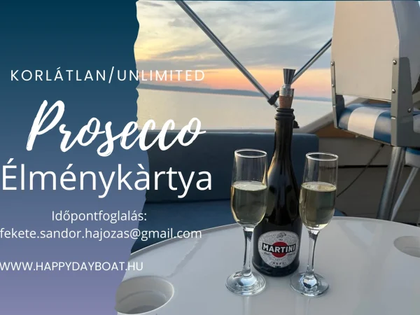 Korlátlan Prosecco fogyasztás:1 órás privát hajóút a romantikus Ráckevei-Duna-ágban
